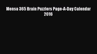 [PDF Download] Mensa 365 Brain Puzzlers Page-A-Day Calendar 2016 [PDF] Online