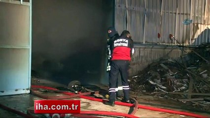 Kereste fabrikasında yangın