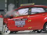 2011 Ford Fiesta sedan moderate overlap IIHS crash test