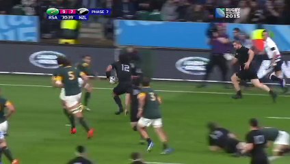 Dan Carter hits the post!