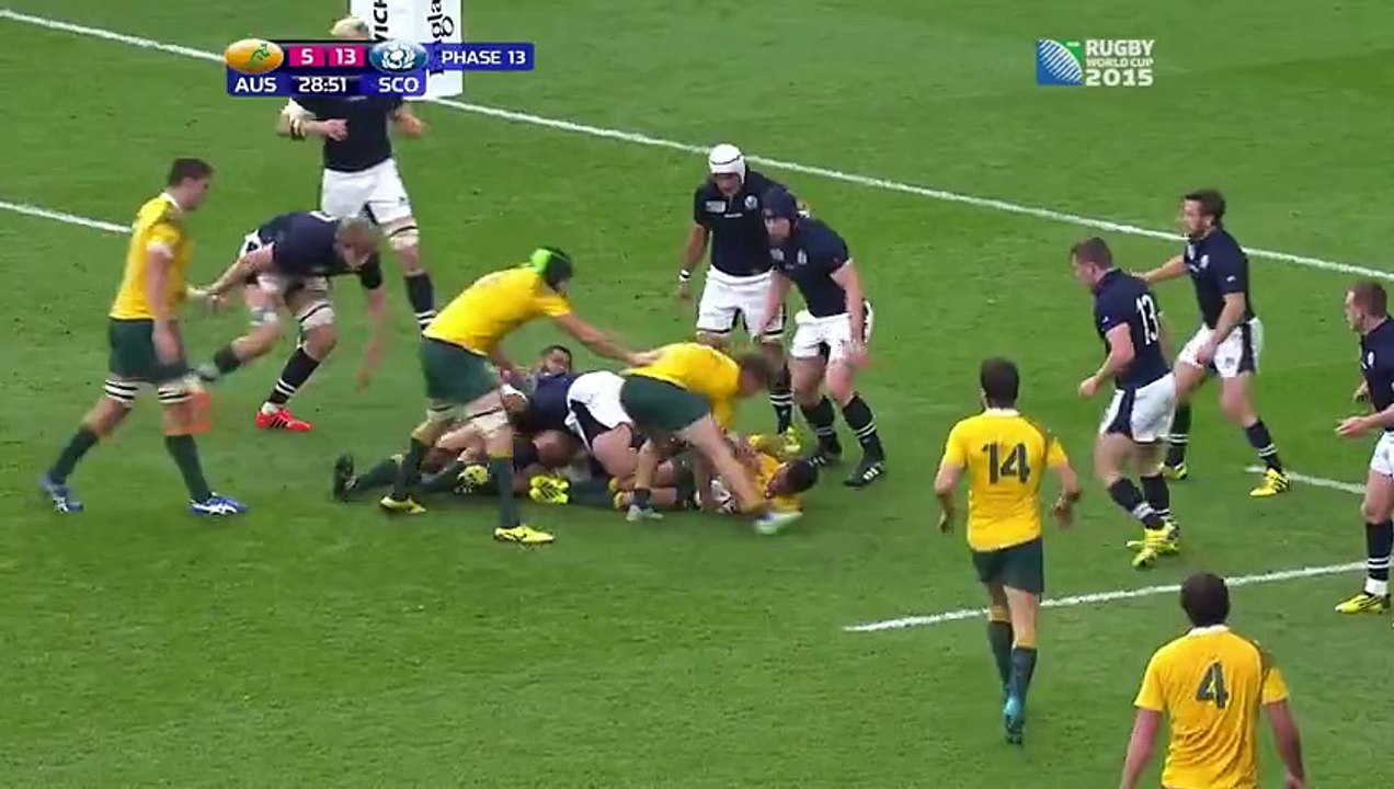 Drew Mitchell scores 13th RWC try!