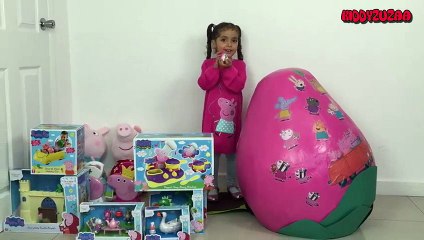 Peppa Pig Giant Eggs Surprise – New Peppa Pig Episodes In English Toys Unboxing + Kinder Surprise  Funny So Much! Videos