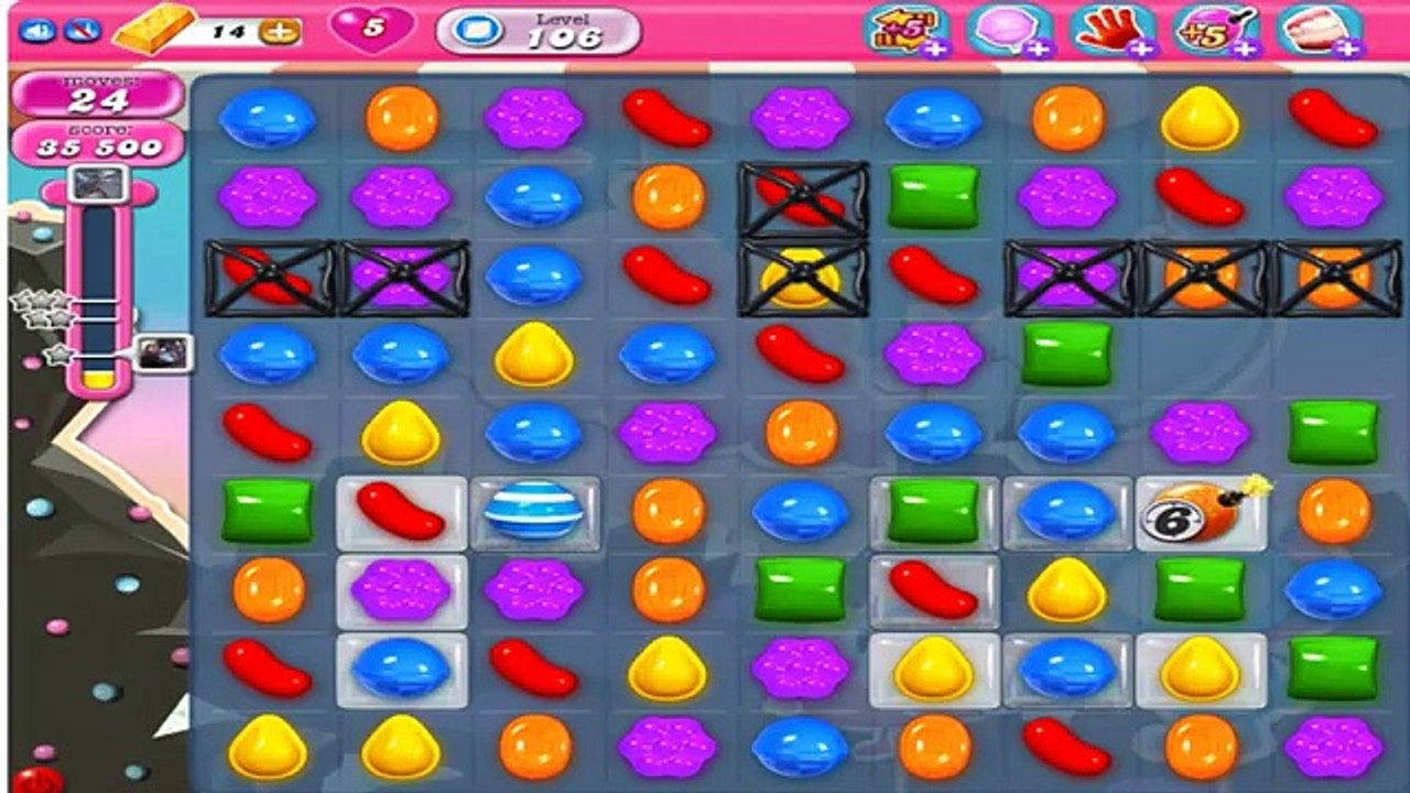 Candy Crush Saga Gameplay Level 106