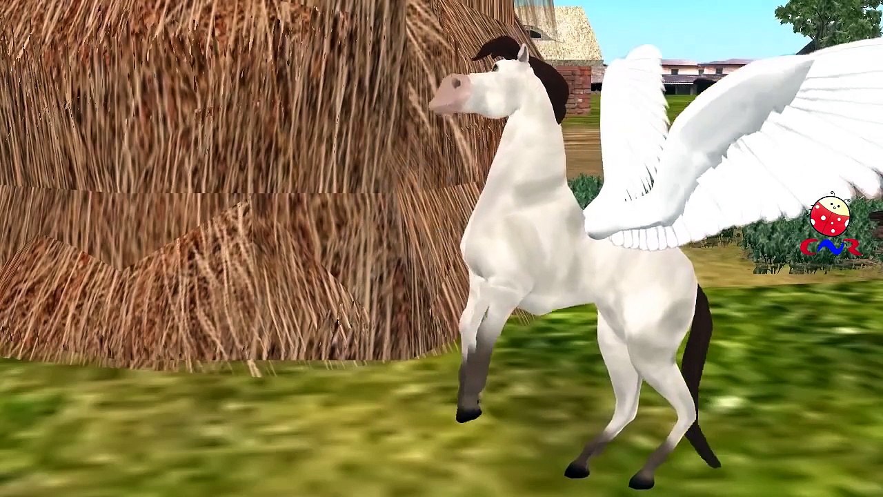 Finger Family Rhymes for Children Flying Horse Pegasus Cartoons | Finger Family Nursery Rh