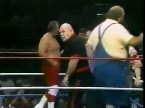 George Steele & Uncle Elmer in action Championship Wrestling March 15th, 1986