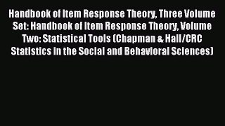 [PDF Download] Handbook of Item Response Theory Three Volume Set: Handbook of Item Response