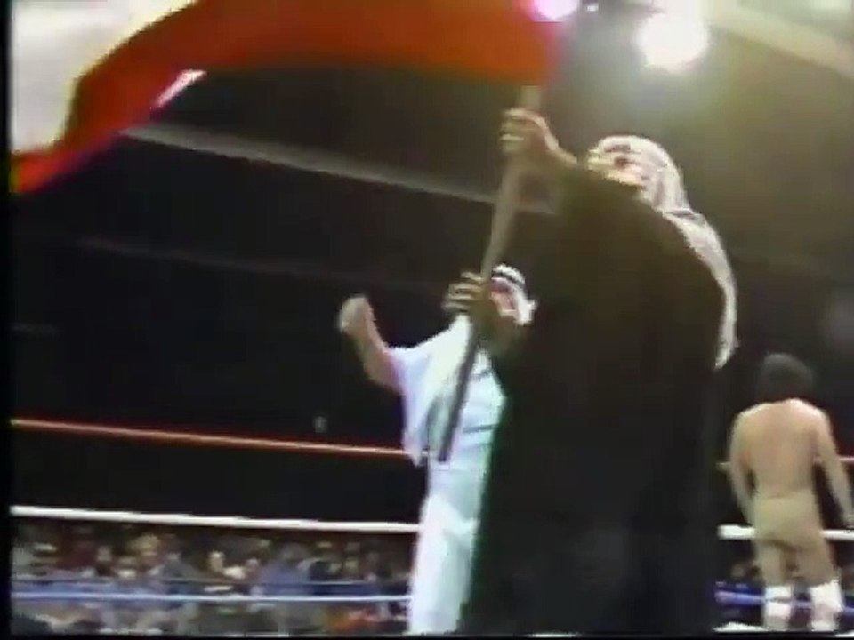 Iron Sheik in action   Championship Wrestling Dec 24th, 1983