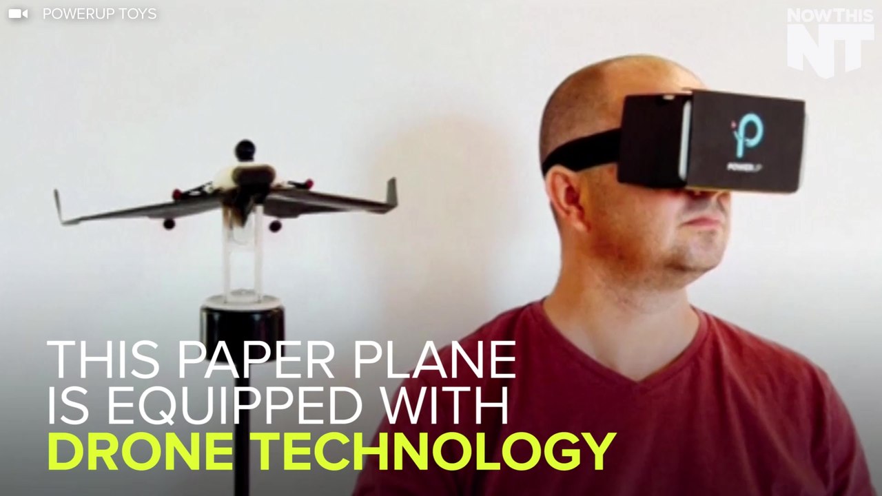 Drone Offers First Person Point Of View On A Paper Plane