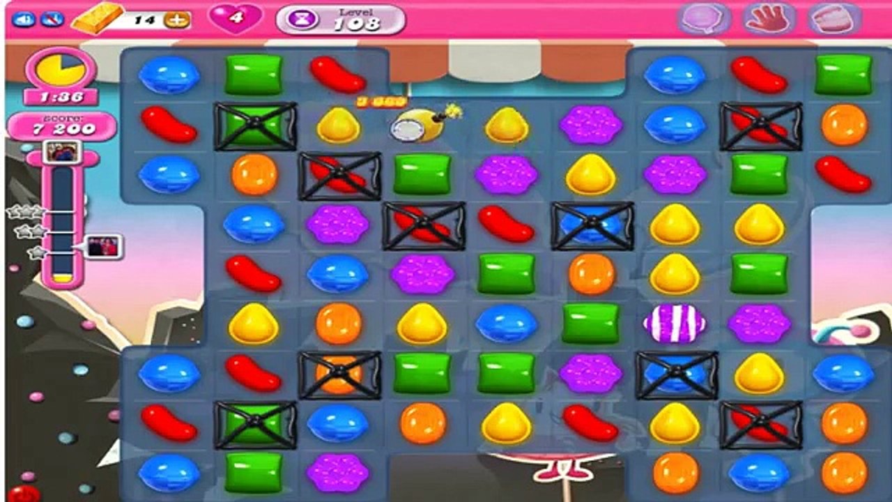 Candy Crush Saga Gameplay Level 108