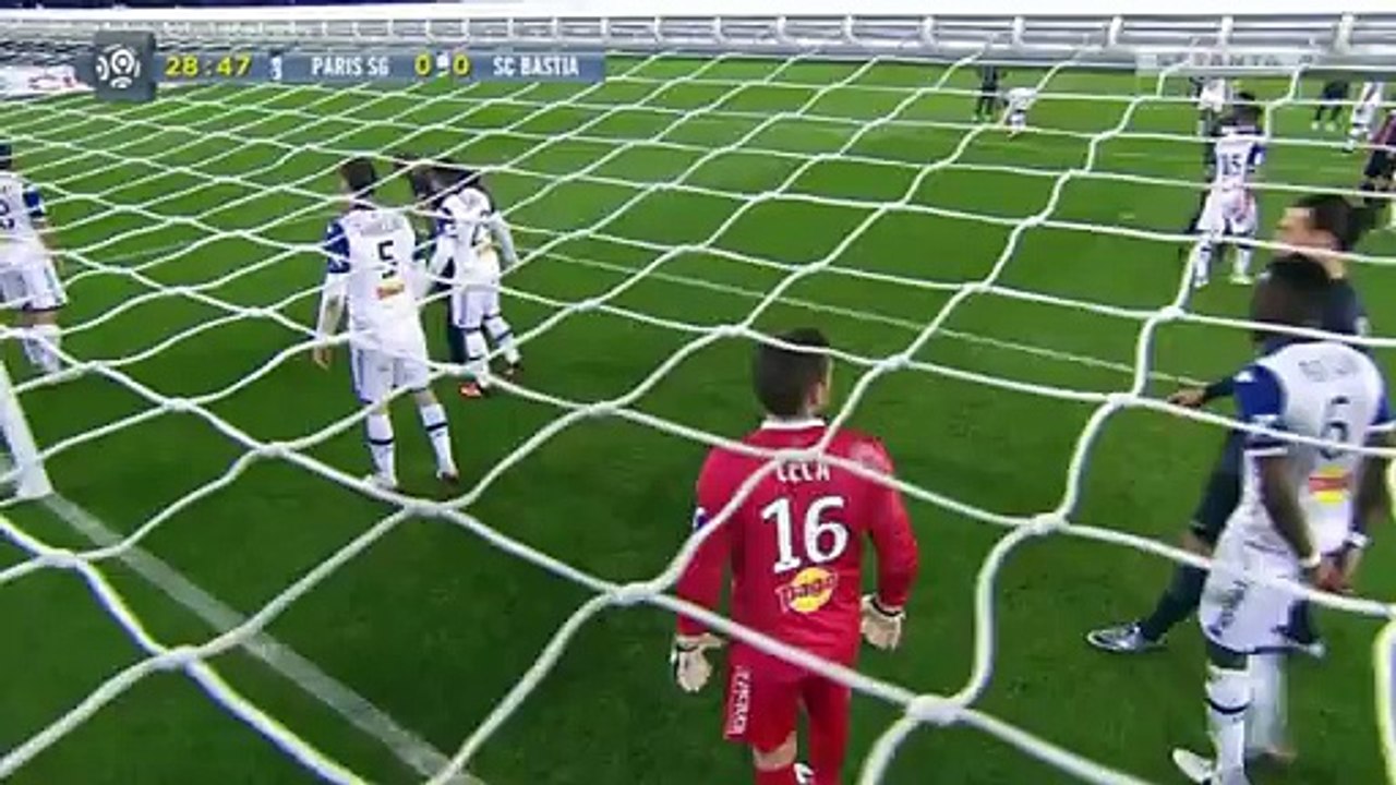 Thiago Silva Super Goal Paris Saint-Germain 1-0 SC Bastia Ligue 1