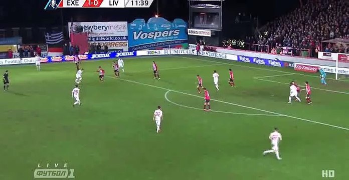 Jerome Sinclair Goal - Exeter 1 - 1 Liverpool - FA Cup - 08/01/2016