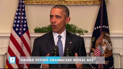 Obama vetoes Obamacare repeal bill
