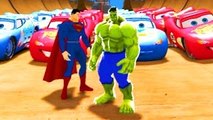 NEW HULK & SUPERMAN Smash Party w/ RED & BLUE Lightning McQueen Disney CARS + KIDS SONGS