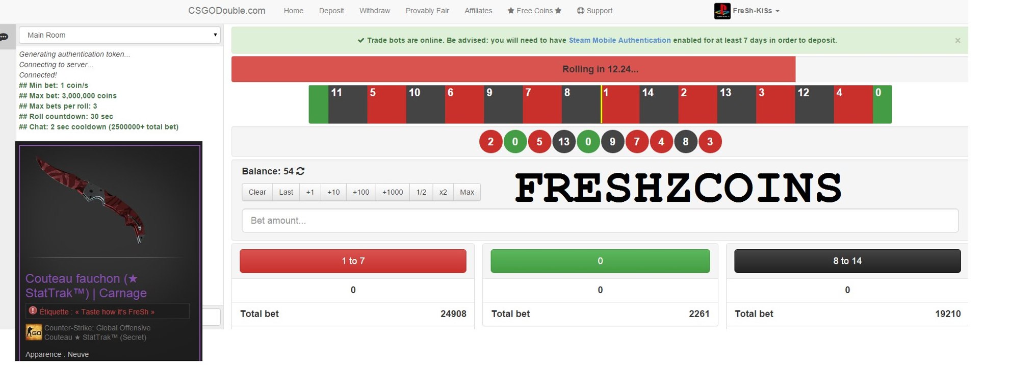 Counter Strike Global Offensive Casino SKIN GRATUIT - FREE SKIN Casino
