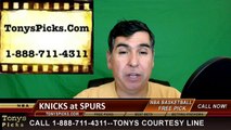 NBA Pick San Antonio Spurs vs. New York Knicks Prediction Odds Preview 1-8-2016