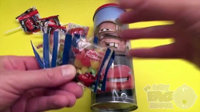 TOYS - Opening Disney Cars Can Filled with Surprise Eggs and Huge JUMBO Surprise Egg!