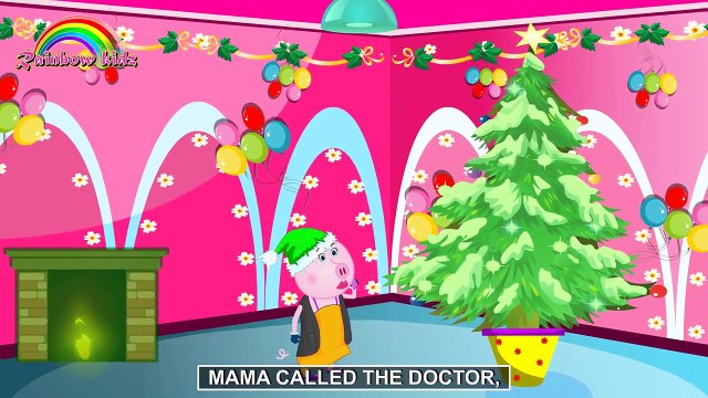 pappa pig finger family | Five little piggies jumping on the bed and many more nursery rhy