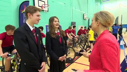 School children react after historic call to Tim Peake