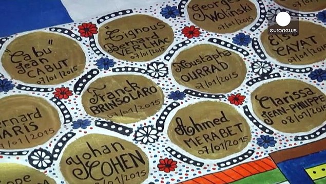 В Париже почтили память жертв нападения на Charlie Hebdo