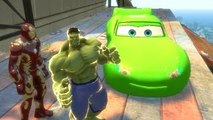 Disney Lightning McQueen Nursery Rhymes ABC Song with Avengers Hulk, Iron Man, Cars!