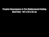 Premier Housewares 4-Tier Rubberwood Folding Shelf Unit - 102 x 59 x 30 cm