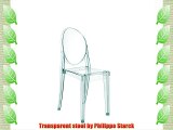 Kartell Victoria Ghost Stool designed by Philippe Starck Crystal Clear