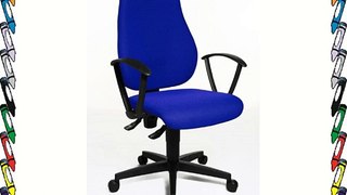 Topstar TS10RBC6E Trend Star 10 Comfortable Office Swivel Chair with Fix Ring Armrests - Blue
