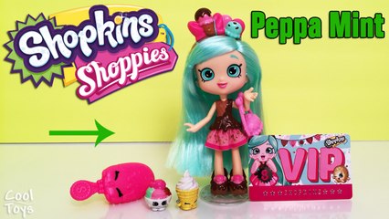 Tải video: Shopkins Shoppies Peppa Mint Doll, Season 4 Exclusives, VIP Card for App. GIVEAWAY by CoolToys