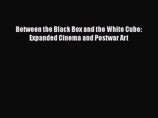 Read Between the Black Box and the White Cube: Expanded Cinema and Postwar Art Ebook Free