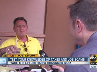 Test your knowledge of taxes, job scams