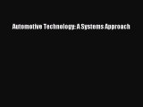 [PDF Download] Automotive Technology: A Systems Approach [Read] Full Ebook
