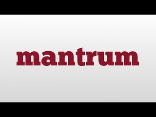 mantrum meaning and pronunciation