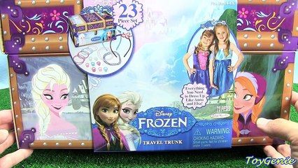 Frozen Elsa and Anna Costume Travel Trunk Dressup Set ToyGenie