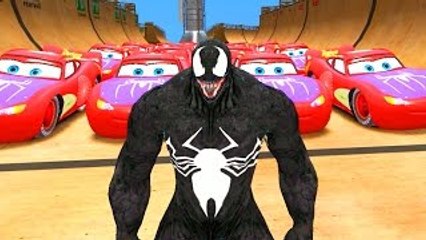 VENOM Epic Smash PARTY w/ Custom Spiderman MCQUEEN Cars (Children Songs with Action)