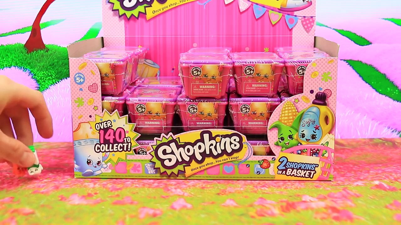 Shopkins 10 Surprise Baskets Unboxing Blind Bags with Ultra Rare Shopkins and Gemma Stone