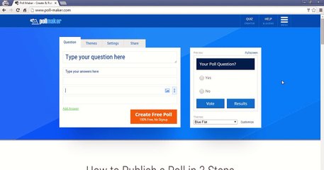 How to create online quiz by using www.poll-maker.com
