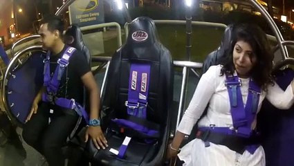 He was embarrassed in front of girlfriend in human slingshot
