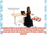 Office Fitness Height Adjustable Desk | High Riser 1E Grey Frame Beech Desktop 180x80