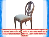 A French Style Shabby Chic Dining Chair in Ash Finish. Upholstery in Natural Linen Fabric.
