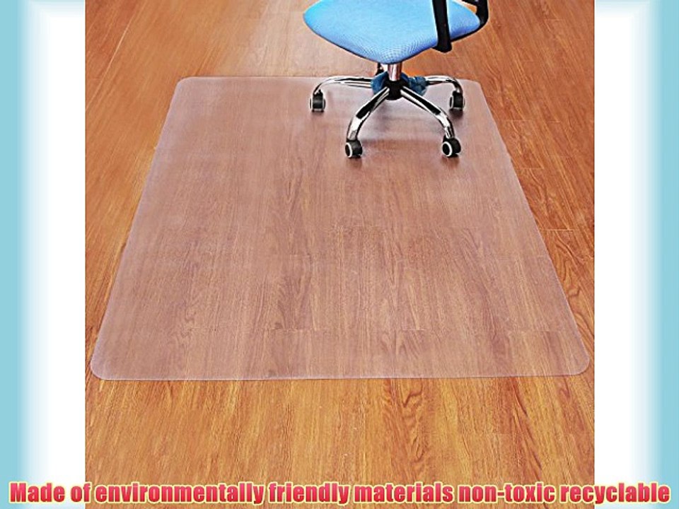 Songmics 118 x 150cm PVC Rectangular White translucent Office Chair Mat non-slip Floor Protection