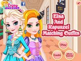 Disney Princess Dress Up Games - Elsa and Rapunzel Matching Outfits - Cartoon Girls - Games for kids