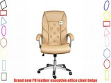 Brand new coated PU leather office chair (Beige)