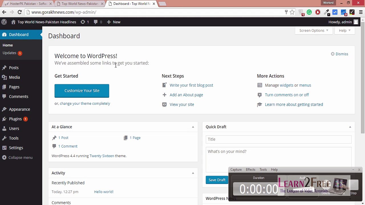 Complete WordPress Tutorial in Urdu Part-02