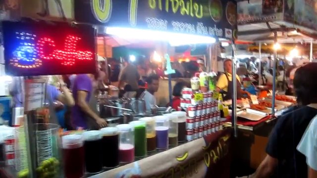 Street food in Thailand. My dinner today 2. Sooo much good food in one place!!! (Thailand, Songkhla)
