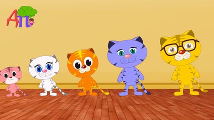 Кошачья семья пальчиков | Cat Finger Family in Russian