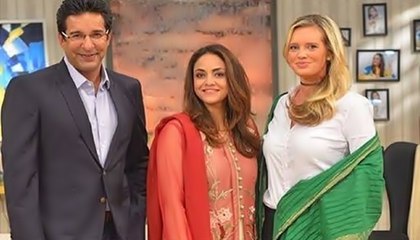 Wasim Akram and Shaniera Akram in Nadia Khan Morning Show Part 1