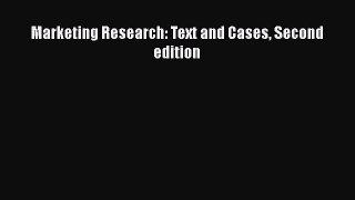 PDF Download Marketing Research: Text and Cases Second edition PDF Online