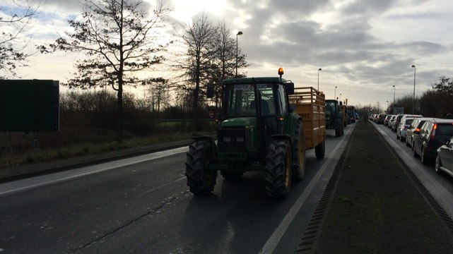 Les tracteurs arrivent sur le périphérique nantais