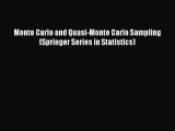 PDF Download Monte Carlo and Quasi-Monte Carlo Sampling (Springer Series in Statistics) PDF
