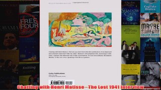 Chatting with Henri Matisse  The Lost 1941 Interview